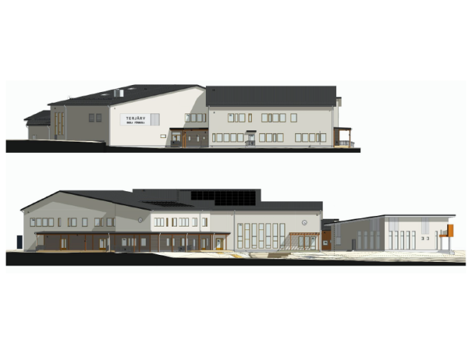 skiss på ny terjärv förskola och skola
